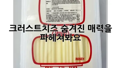 크러스트치즈, 숨겨진 매력을 파헤쳐봐요! 🧀✨