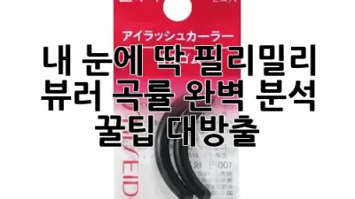 내 눈에 딱! 필리밀리 뷰러 곡률 완벽 분석 & 꿀팁 대방출 💖