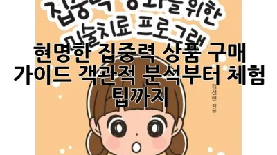현명한 집중력 상품 구매 가이드: 객관적 분석부터 체험 팁까지